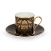 Acanthus Black Coffee Cup And Saucer