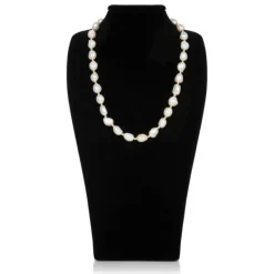 Baroque Pearl And Gold Bead Necklace