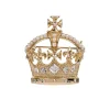 Gold Crown Brooch