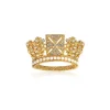 Gold Diadem Crown Brooch
