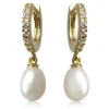 Gold Pearl Earrings