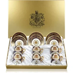 Lustre Cobalt Coffee Cup And Saucer Set