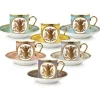 Lustre Pastel Coffee Cup And Saucer Set