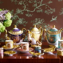 Lustre Pastel Coffee Cup And Saucer Set