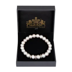 Pearl And Crystal Disc Bracelet