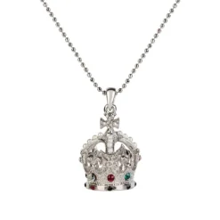 Silver Crown Necklace