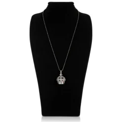 Silver Crown Necklace