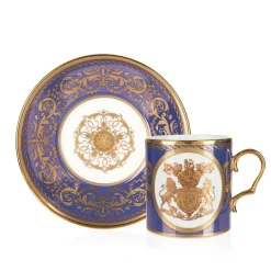 Special Edition Lustre Purple And Blue Coffee Cup And Saucer