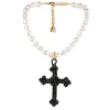 Vicki Sarge Black Cross Necklace
