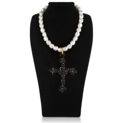 Vicki Sarge Black Cross Necklace