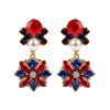 Vicki Sarge Red, White And Blue Large Drop Earrings