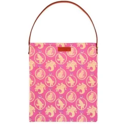 Yellow Parrot And Cat Print Tote Bag
